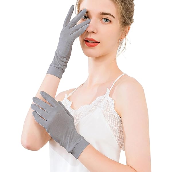 【送料無料】シルク 手袋 uvカット おやすみ手袋 紫外線対策 天然シルク100% レディース グローブ【ハ..