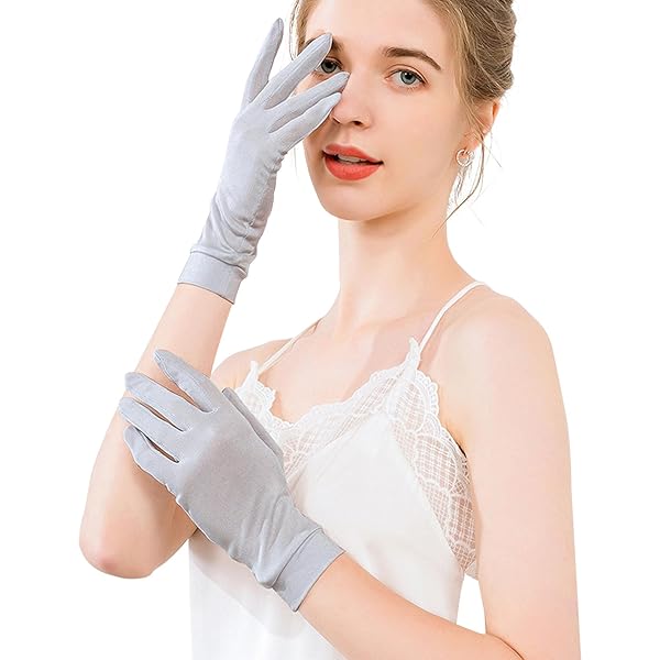 【送料無料】シルク 手袋 uvカット おやすみ手袋 紫外線対策 天然シルク100% レディース グローブ【ハ..