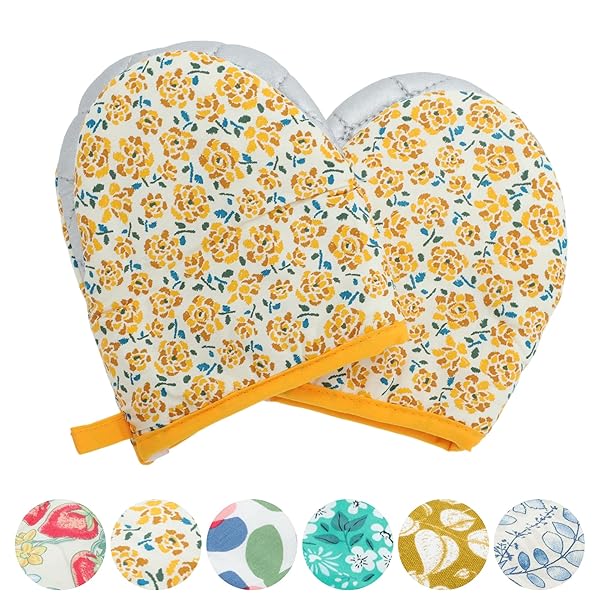 【送料無料】オーブンミトン 耐熱ミトン 鍋つかみ キッチン調理用 キッチンミトン 厚手 耐熱 2枚セ ...