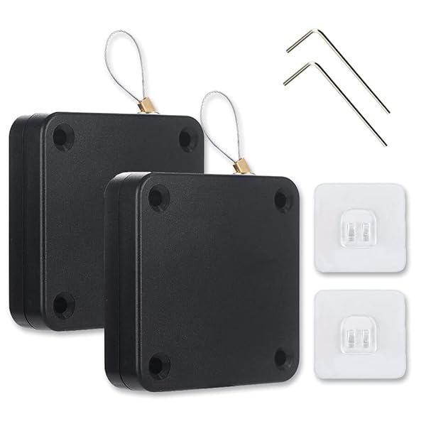 【送料無料】ドアクローザー 引き戸 自動ドアクローザー 家庭用 引戸クローザー 軽いドア 室内の扉が自動で閉まる ミニドアクローザー 室内用 部屋ドア 自動閉鎖 静音 設置簡単 接着テープ式 2個セット（ブラック）