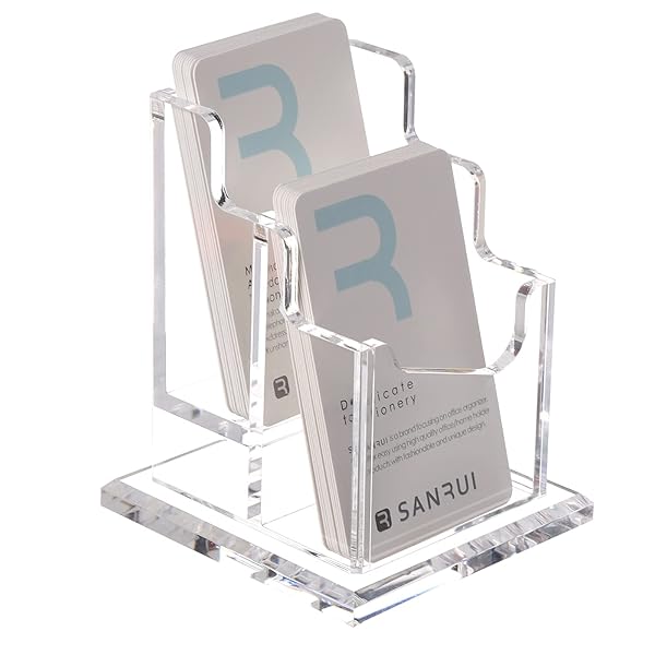 【送料無料】アクリル 名刺スタンド 名刺立て カードホルダー 整理箱 縦型