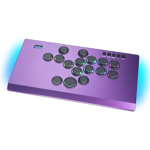 楽天ロイヤルアース2025【送料無料】Mシリーズ 高級ナイロンボタン レバーレスコントローラー 12mm超薄 SF6 ストリートファイター用ゲームコントローラー ジョイスティック アーケードスタイル PS4/PS3/PC/N Switch2対応 （紫）