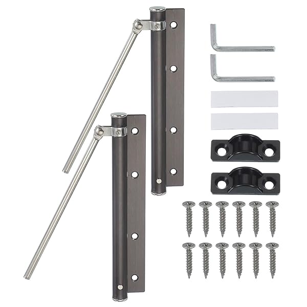 【送料無料】7インチスクリーンとストームドアクローザー 2セット スプリングドアストップスクリーンド..
