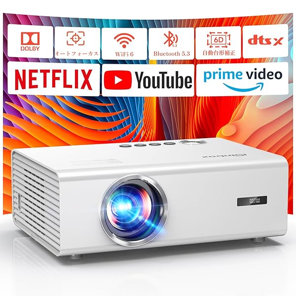 ̵ۥץ 4K ѥץ  ŷ 1200ANSI ⵱ AIȥե6Dư 1080P WiFi6...