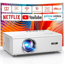 【送料無料】プロジェクター 4K 家庭用プロジェクター 小型 天井投影 1200ANSI 高輝度 AIオートフォーカス&6D自動台形補正 1080P WiFi6...