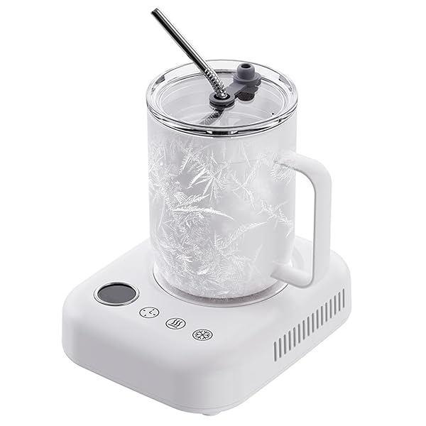 【送料無料】「8℃冷却＆50℃/70℃暖房」 ドリンクホルダー 家庭用 カップクーラー 冷凍カップ 保冷・保温器 ペットボトル・缶対応 卓上用 1-12H定時 8Hオートオフ ミニ 小型 静音 ギフト シリコーンコースター付き