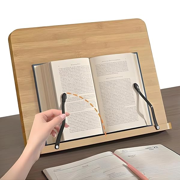 【送料無料】【自然の木製・8段階角度調整】 ブックスタンド 書見台 筆記台 ブックレスト譜面台 レシピ..