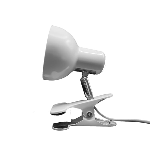 【送料無料】ホワイト デスク電球ソケット クリップライトソケット プ ライトスタンド 卓上ランプ E26 対応 (電球なし)