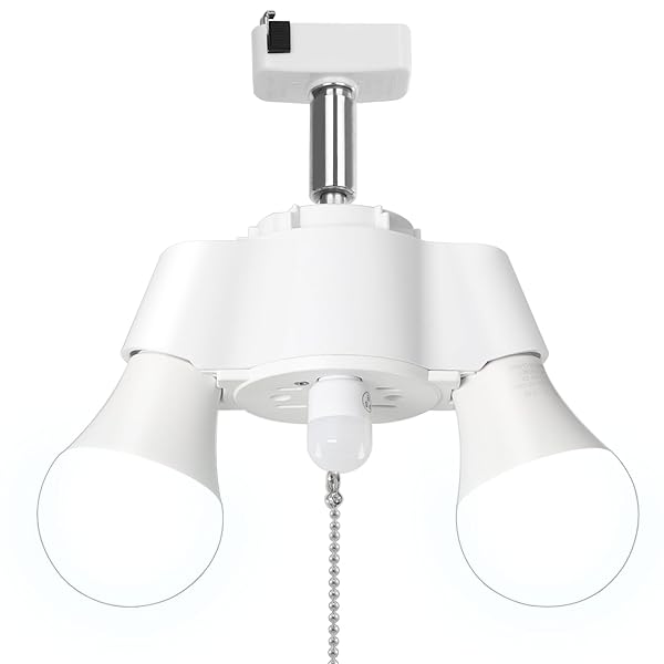 【送料無料】ペンダントライト 2灯 60cm超長いチェーン付き E26 LED電球付き 引掛けシーリング用 天井照明 ソケット 【E26 60W形 昼光色*2+E12 常夜灯 電球色*1】