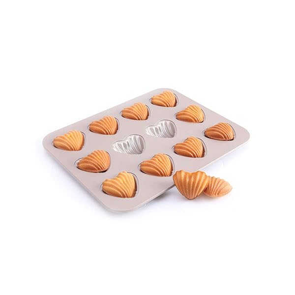 【送料無料】マドレーヌ 型 ハート 形 12ケ取 粘りにくい ケーキ型 バレンタイン・デー 贈り物