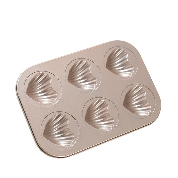 【送料無料】マドレーヌ型 ハート形 カップケーキ 型 粘りにくい フィナンシェハート型 6個 心形 お菓..