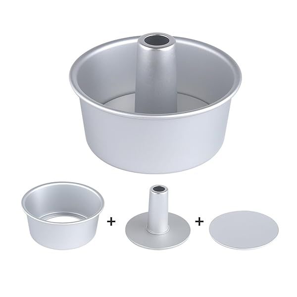 【送料無料】シフォンケーキ型 &スポンジ型 17cm シフォン型 アルミ つなぎ目のない焼型 熱伝導が良い ..