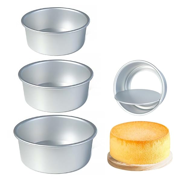 【送料無料】3点セット ケーキ型 デコレーションケーキ焼型 アルミ ホールケーキ チーズケーキ 底取式 ..