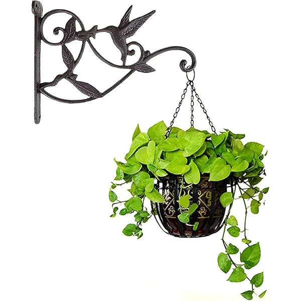 【送料無料】アイアン ブラケット ハンギングフック 手鍛造鉄 壁に取り付け フック プランターハンガー..