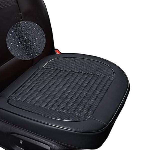 【送料無料】車用 シートカバー 座布団 クッション マット 通気 滑り止め 汎用 (約55cm*55cm ブラック) (全黒, 約55cm*55cm)