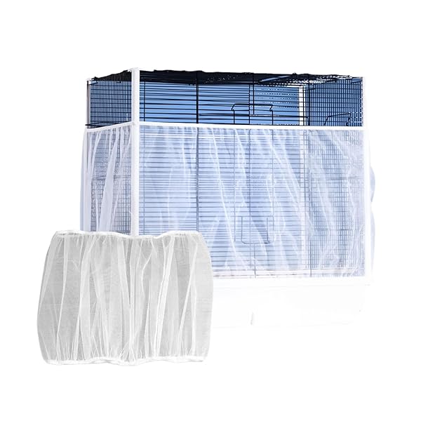 【送料無料】鳥かご ケージ カバー 防塵 通気性 伸縮調整可能 メッシュ ネットカバー 飛び散り防止 ...