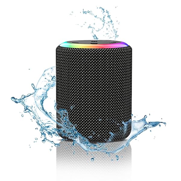 【送料無料】Bluetoothスピーカー ワイヤレススピーカー 小型 HIFI音質 大音量 ポータブルスピーカー【2025年の新アップグレード】 Bluetooth5.3 LEDライト付き Type-C充電 IPX7防水 AUX対応 マイク内蔵/TW