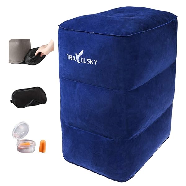 【送料無料】フットレスト 飛行機 足置き エアー オットマン 足枕クッション 車 オフィス フットピ ...