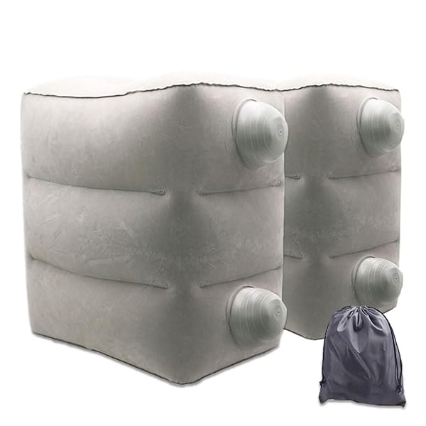 【送料無料】足置き 足枕 クッション エアーフットレスト エアーオットマン 携帯便利 3Dポンプ付き ...