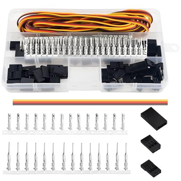 【送料無料】30キットサーボコネクタサーボケーブル ワイヤコネクタオスメスキット 5m 22AWG