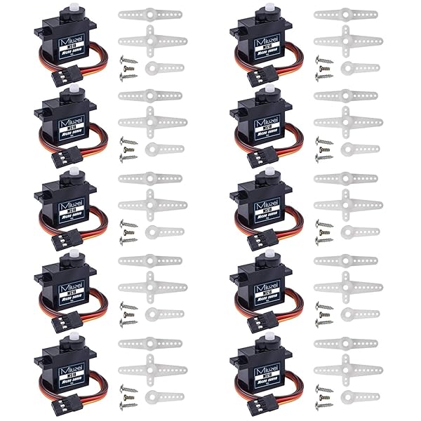 【送料無料】サーボモーター マイクロサーボ 9g 180° 10個メタルギア 高トルク RCヘリコプ ...