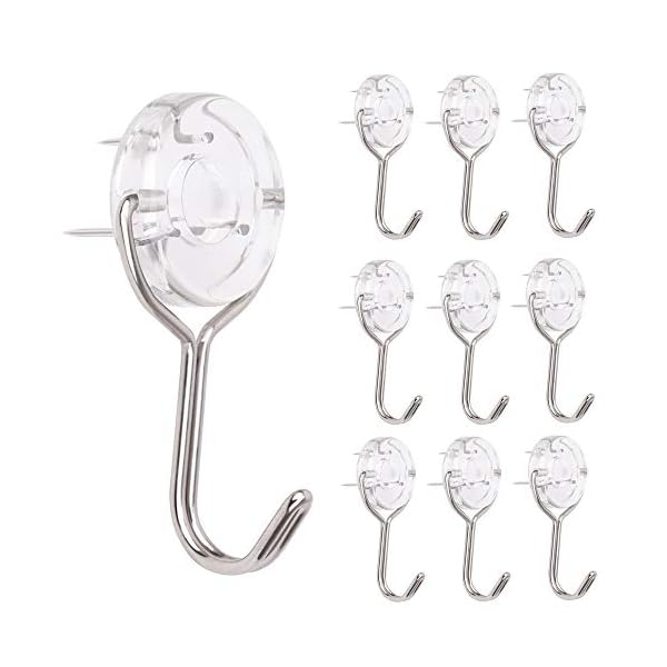 【送料無料】石膏ボード ベニヤ 木用フック スリーピンフック クリア フック 壁掛けフック