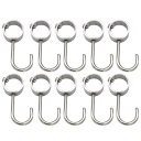 【送料無料】ステンレスフック ハンガーロッド カシングフック テンションロッドホルダー 1