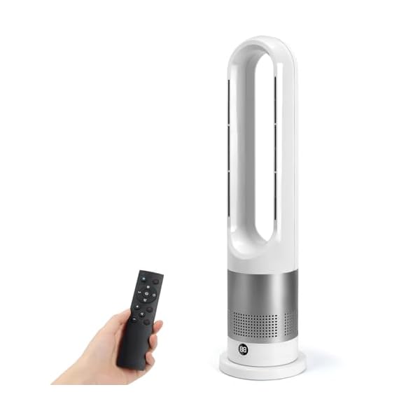 【送料無料】扇風機 羽なし タワーファン 夏冬兼用 羽なし扇風機 【8段階涼風/3段温風】 80°