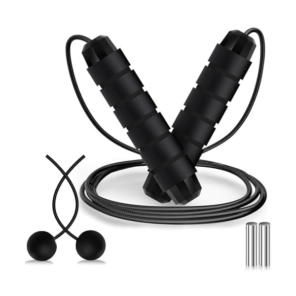 【送料無料】縄跳び 大人用 2点セット 縄跳び トレーニング用 大人用 なわとび 高負荷素材で