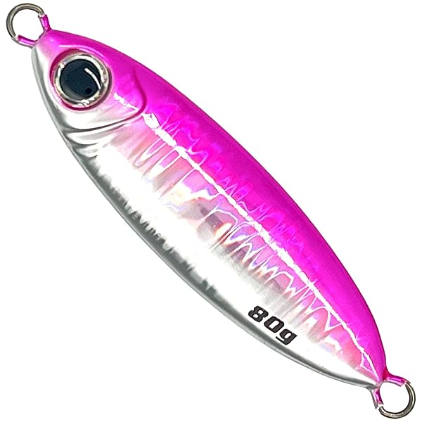 【送料無料】Allgu メタルジグ 伍号 ゴゴウ 80g ピンクシルバー ゼブラグロー ジギング ルアー