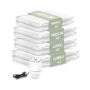 【送料無料】布団圧縮袋 掃除機不要 衣類圧縮袋 8枚セット 電動ポンプ付き 100×80cm 2枚/80×60cm