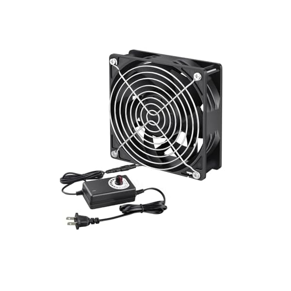 【送料無料】冷却ファン12cm 120mm x 38mm 強力排気 換気扇DC 12V ケースファン AC100V～240Vスピード