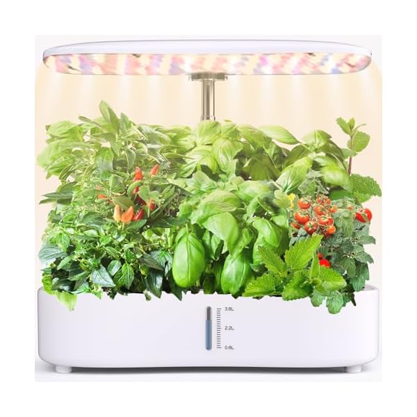 【送料無料】水耕栽培キット、LED植物成長ライトとスマートディスプレイを搭載し、簡単に