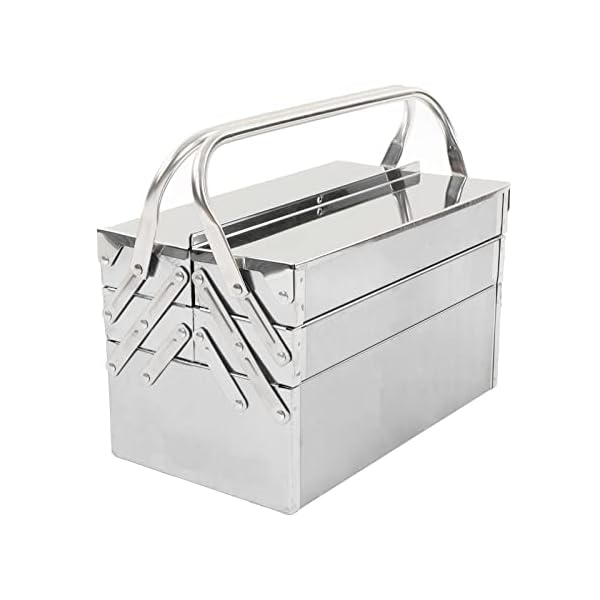 【送料無料】カンチレバーツールボックス 自動車メンテナンスストレージ 3層5トレイ 折りた