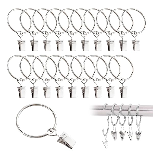 【送料無料】カーテンリングクリップ カーテンフック スライドリング クリップ リングラン