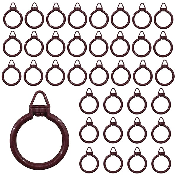 【送料無料】スライドリングカーテン リングフック内径42mm酒紅色360度回転耐久性滑動負荷力