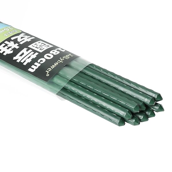 【送料無料】10本セット支柱 園芸 180cm 直径16mm イボ付 鋼管製 家庭菜園のトマト、チリ、豆類