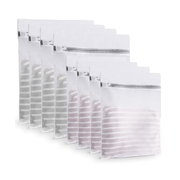 【送料無料】洗濯ネット ランドリーネット 角型 8枚セット【4大40x50cm+4中30x40cm】 洗剤ネット