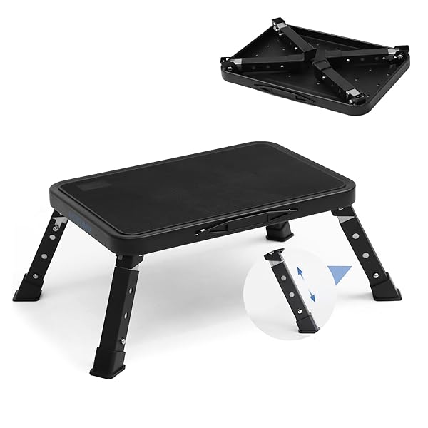 【送料無料】踏み台 折りたたみ式 3段調整可能 高さ17.5-23.5cm 耐荷重150kg ステップ スチール