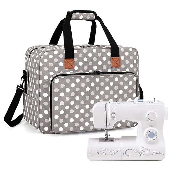 【送料無料】ミシン用トートバッグ 裁縫アクセサリ収納可能 クッション性 ポータブル グレ
