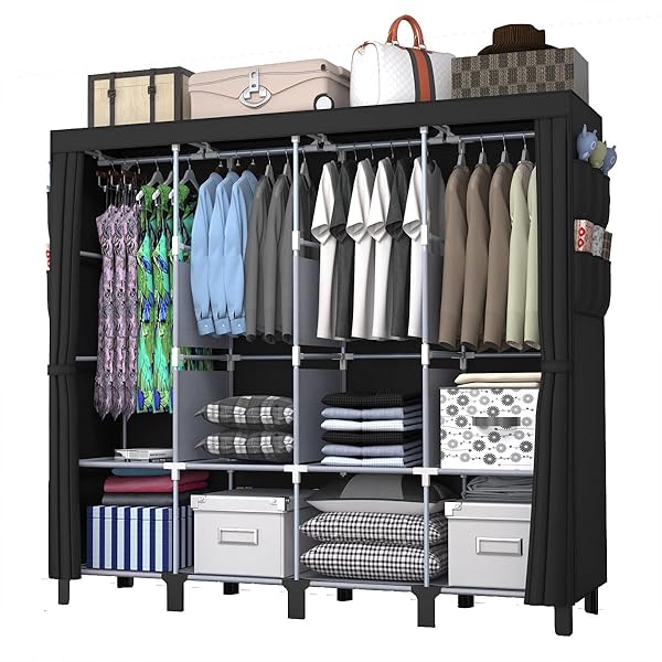 【送料無料】衣装庫、ジッパー付きポータブル衣装庫。ポータブル衣装庫は衣服を吊るすた