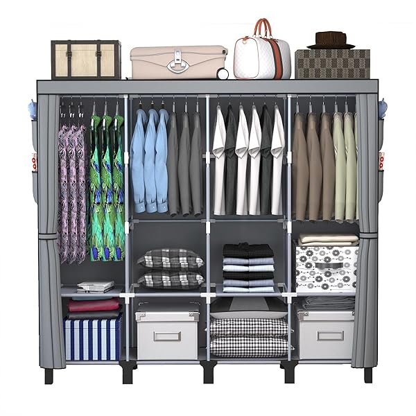 【送料無料】衣装庫、ジッパー付きポータブル衣装庫。ポータブル衣装庫は衣服を吊るすた