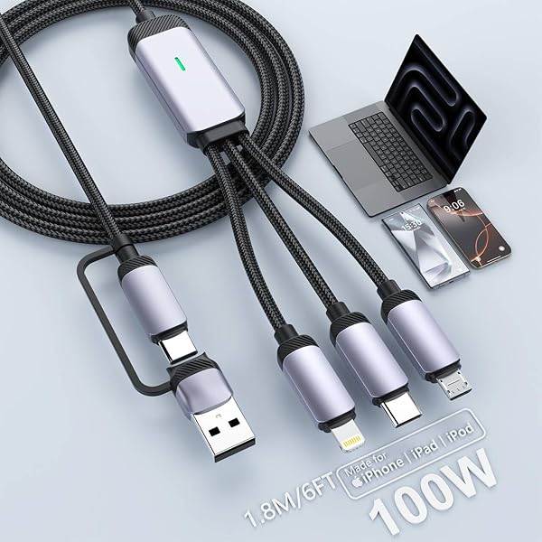 【送料無料】【100W】充電ケーブル 3in1 【PD対応 100W急速充電】3in1 充電コード lighting+Micro+USB C