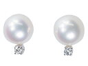 ミキモト MIKIMOTO 極上の美しい干渉色アコヤパールピアス あこや真珠 7.5mm K18WGホワイトゴールドダイヤモンド真珠ピアス ダイヤモンドピアス【中古】【ロイヤルブルー】【送料無料】