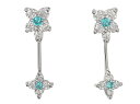 pCog} _ChsAX Pt900 Paraiba tourmaline 0.06ct Diamond 0.52ct EARRINGSyCu[zyz