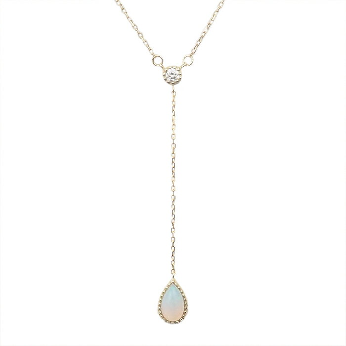 オパールダイヤモンドY字ネックレス...