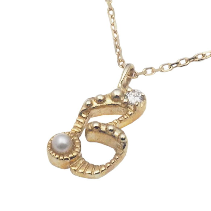 イニシャルBダイヤモンド淡水パール...