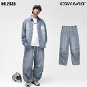 【CBX LAB】デニム パンツ メンズ ダンス 衣装 ジーンズ 練習着 パラシュートパンツ レッスン着 ストリート hiphop ヒップホップ ダンスウェア