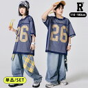 4/15限定★全品10%offクーポン! 10日23:59まで★全品10%offクーポン! キッズダンス衣装 デニム セットアップ 半袖 シャツ パンツ デニム...