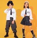 4/15限定★全品10%offクーポン! 10日23:59まで★全品10%offクーポン! キッズダンス衣装 セットアップ 制服 長袖 シャツ パンツ スカート...